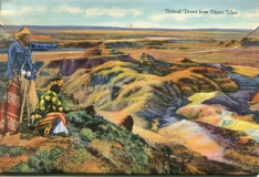 "Petrified Forest and Painted Desert",  Souvenir Packet book, back cover.postcard collection, Painted Desert, Arizona