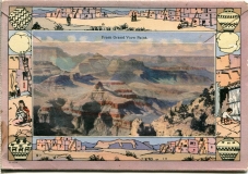 "Souvenier of the Grand Canyon of Arizona", packet book, back cover.postcard collection, Grand Canyon,, Arizona