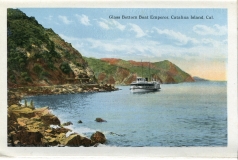 a panel in the accordian fold packet. JW Rowe, postcard collection, Waterfront, Catalina Island, California