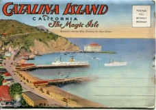 "Catalina Island, California, The Magic Isle", souvenir packet book, front cover. postcard collection, Avalon, Catalina Island, California