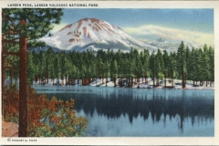 a panel in the accordian fold packet. Jerry Rowley (dad), postcard collection, Mt. Lassen, Lassen National Park, California