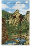 one accordian panel in a packet.Jerry Rowley (dad), postcard collection, Kings Canyon Highway, Kings Canyon National Park, California