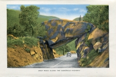 one accordian panel in a packet.Jerry Rowley (dad), postcard collection, Arch Rock, Generals Highway, Sequoia National Park, California
