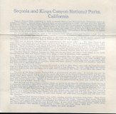 one panel in the accordian fold packet. Jerry Rowley (dad), postcard collection, Sequoia and Kings Canyon National Parks, California