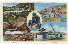 a panel in the accordian fold packet.Jerry Rowley (dad), postcard collection, Gold Country, Sierras, California