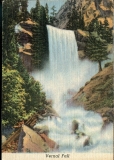postcard collection, waterfall, Vernal Fall, Yosemite National Park, California