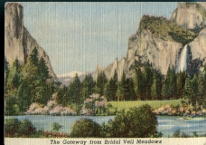 postcard collection, Bridal Veil Meadows, Yosemite National Park, California