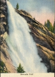 postcard collection, waterfall, Nevada Fall, Yosemite National Park, California