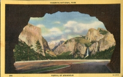 postcard collection, Tunnel, Yosemite National Park, California