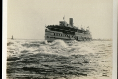 miniature photo in a souvenir packet. "Steamer Rapids King, Lachiine Raids", Boats, postcard collection, Lachine Raids, Montreal area, Ontario