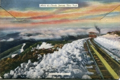 "Pikes Peal, America's most famous moutain", souvenir packet book, back cover. postcard collection, Pikes Peak, Colorado