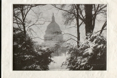 black and white printed card, US Capitol, Washington, District of Columbia