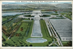 postcard collection, Lincoln Memorial and Reflecting Pool, Washington, District of Columbia