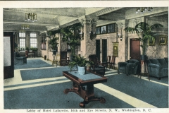 postcard collection, Hotel Lafayette, Washington, District of Columbia