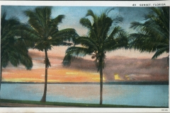 postcard collection, sunset, Florida
