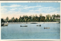 Boats, postcard collection, Morton Lake, Richmond, Indiana