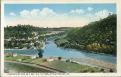 postcard collection, Dick and Kentucky Rivers, High Bridge, Kentucky