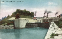postcard collection, New Canal Locks, Louisville, Kentucky