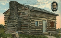 postcard collection, birthplace of Abraham Lincoln, Hardin County, Kentucky