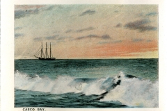 Boats, postcard collection, Casco Bay, Portland, Maine