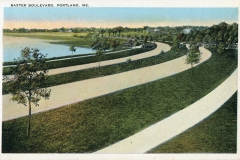 postcard collection, Baxter Boulevard, Portland, Maine