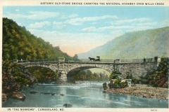 postcard collection, The Narrows - Wills Creek, Cumberland, Maryland
