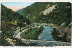 postcard collection, The Narrows, Cumberland, Maryland