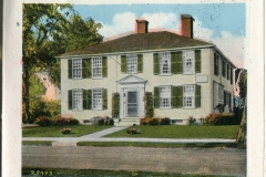 one panel in accordian folded packet. postcard collection, Harrington house, Lexington, Massachusetts