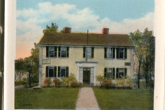 one panel in accordian folded packet. postcard collection, Munroe house, Lexington, Massachusetts
