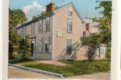 one panel in accordian folded packet. postcard collection, Hancock-Clark house, Lexington, Massachusetts