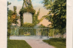one panel in accordian folded packet. postcard collection, Battleground Monument, Lexington, Massachusetts