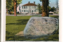 one panel in accordian folded packet. postcard collection, Harrington house, Lexington, Massachusetts