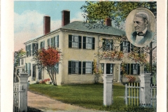 one panel in accordian folded packet. postcard collection, Waldo Emerson house, Concord, Massachusetts