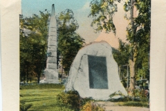 one panel in accordian folded packet. postcard collection, Soldier's Monument, Concord, Massachusetts