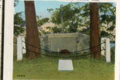 one panel in accordian folded packet. postcard collection, Grave of British Soldiers, Concord, Massachusetts