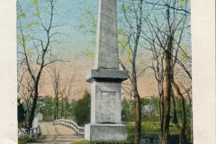 one panel in accordian folded packet. postcard collection, Old North Bridge, Concord, Massachusetts