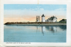 one panel in accordian folded packet: Edward B. Elliott, postcard collection, Lighthouse, Provincetown, Massachusetts