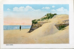 one panel in accordian folded packet: Edward B. Elliott, postcard collection, San Dunes, Provincetown, Massachusetts