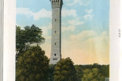 one panel in accordian folded packet: Edward B. Elliott, postcard collection, Pilgrm Memorial, Provincetown, Massachusetts