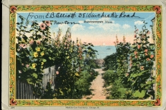 "Souvenir of Provincetown, Mass.", packet book, back coverTo: Miss Mary ElliottFrom:  Edward B. Elliott. postcard collection, Provincetown, Massachusetts