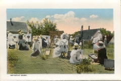 one panel in accordian folded packet. Edward B. Elliott, postcard collection, garden, Provincetown, Massachusetts