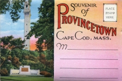 "Souvener of Provincetown" Packet book, front cover. postcard collection, Pilgrim Memorial, Provincetown, Massachusetts