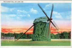 postcard collection, oldest windmill, Cape Cod, Massachusetts