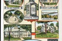 Automobiles, postcard collection, Blue Line Motor Tours, Lexington and Concord, Massachusetts
