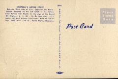 postcard collection, Campbell's Motor Court, North Platte, Nebraska
