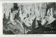 miniature photo in a souvenir packet. caves, postcard collection, Carlsbad Caverns, Carlsbad, New Mexico