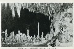 miniature photo in a souvenir packet. caves, postcard collection, Carlsbad Caverns, Carlsbad, New Mexico