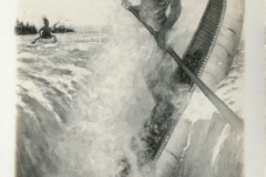 miniature photo in a souvenir packet. postcard collection, canoe, Niagara Falls, Niagara, New York