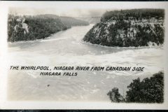 miniature photo in a souvenir packet. postcard collection, waterfall, Niagara River, Canadian Side, Ontario/Quebec
