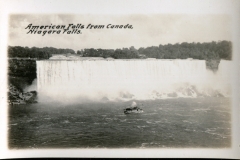 miniature photo in a souvenir packet. postcard collection, waterfall, Niagara Falls, Niagara, New York